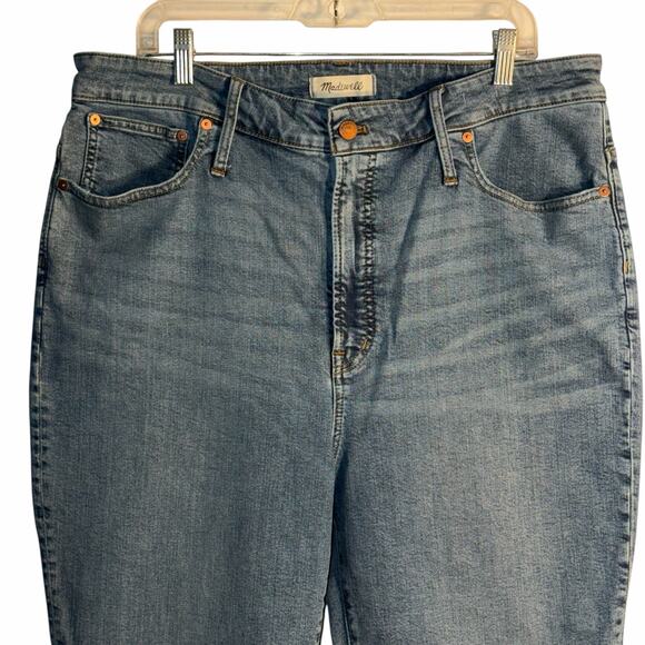 Madewell “The Perfect Vintage Jean” High Rise Tapered Raw-Hem Wash Size 34 - Picture 2 of 8